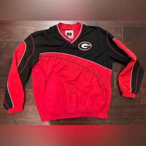 Vintage Men’s G-III 58 Sports Georgia UGA Red/Black V-Neck Pullover- Size XL